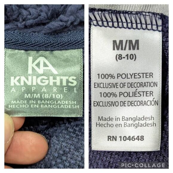 North Carolina University Varsity Sherpa Faux Fur Pullover 1/4 Zip Size M Pocket - Picture 5 of 5